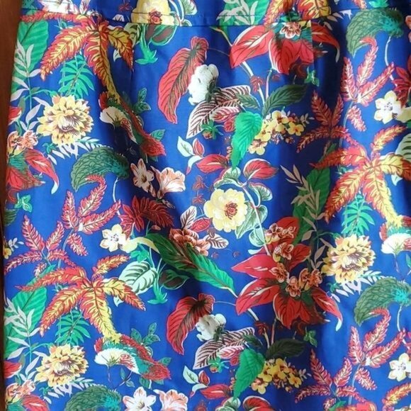 Talbots Colorful Floral‎ Side Zippered Lined Sz 12 Skirt - Picture 3 of 9